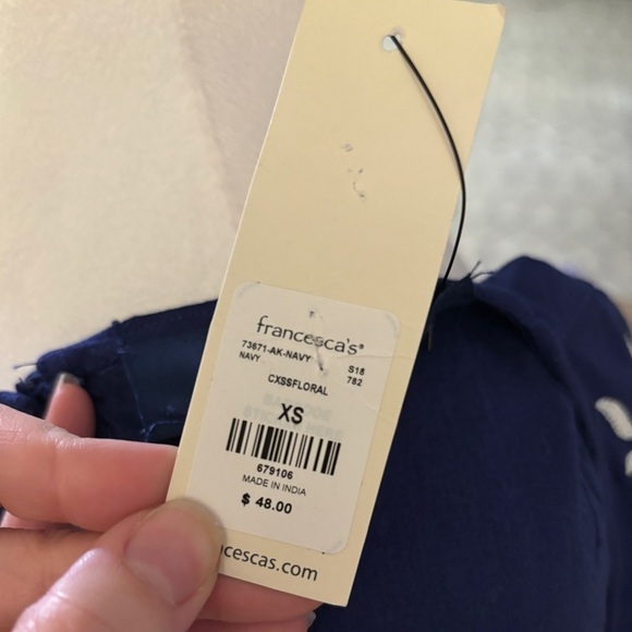 NWT Blue Rain Embroidered Dress - Picture 9 of 10